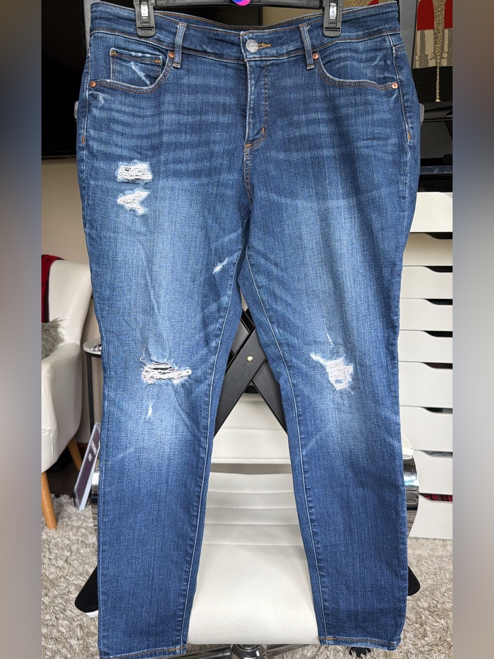Ann Taylor loft distressed jeans